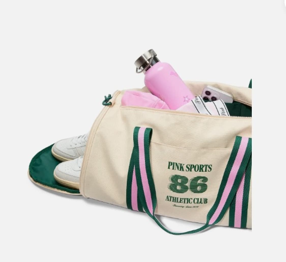 빅토리아 시크릿 핑크 짐백 테니스 더플백 럭비 스트라이프 상품이미지3