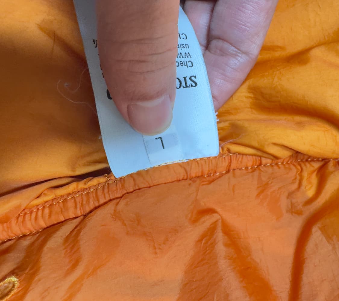 스톤아일랜드 크링크랩스 오렌지 패딩 L 상품이미지4