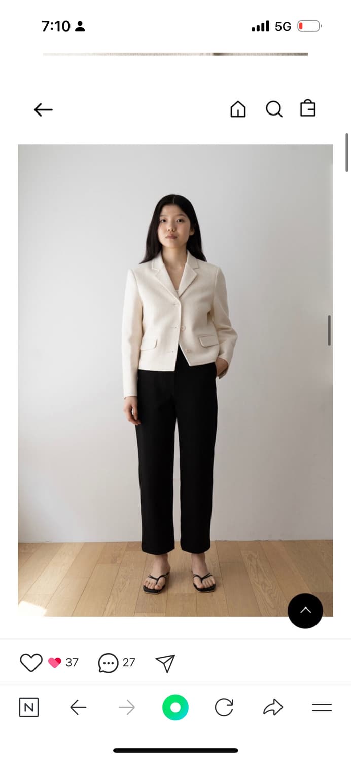 Letter 트위드 자켓 상품이미지1