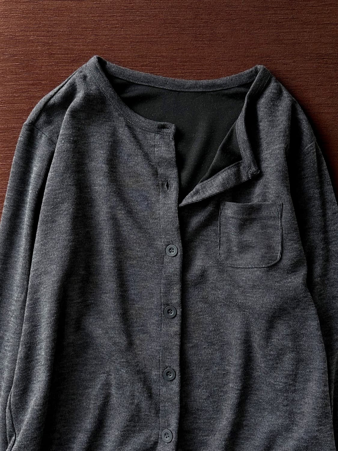 High gauge poly rayon L/S cardigan 상품이미지2