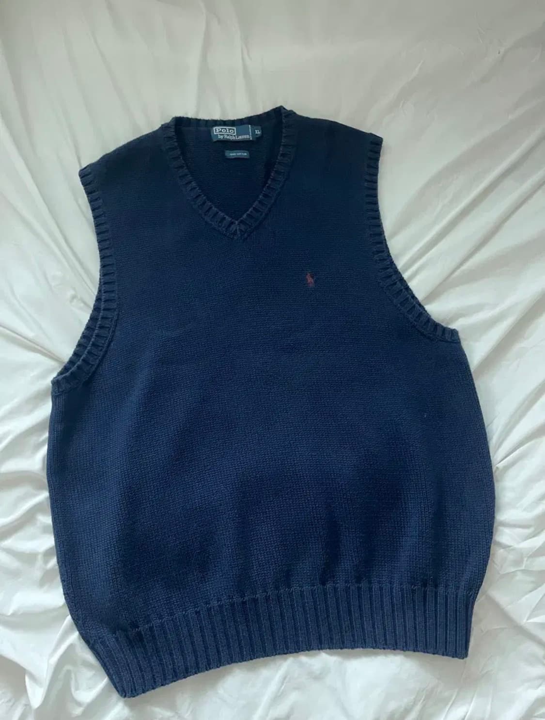 폴로 랄프로렌 정품 빅사이즈 네이비 니트 조끼 베스트 상품이미지1
