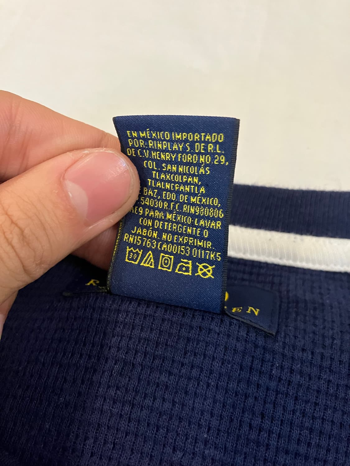 폴로 랄프로렌 네이비 와플 써멀 롱슬리브 상품이미지4