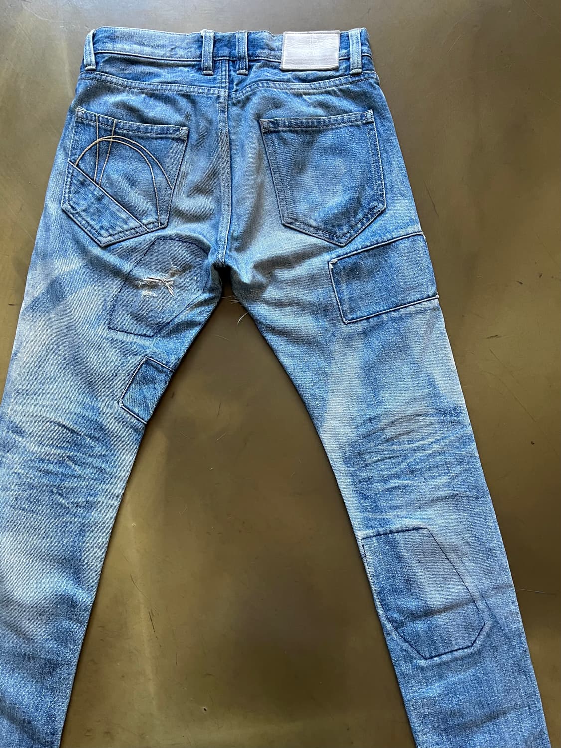 NO ID. Destroyed Patch-Work Boro Jeans 상품이미지10