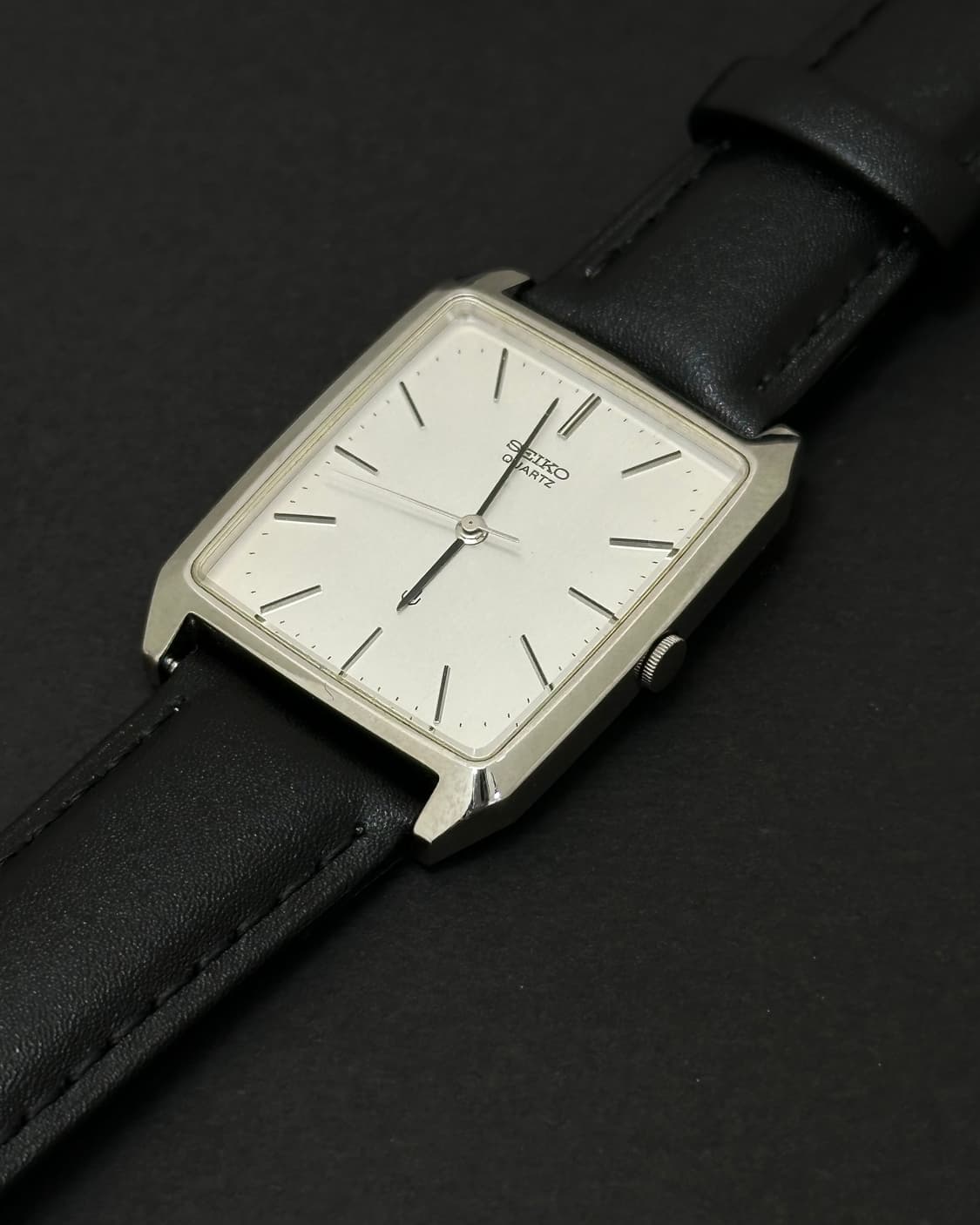 세이코 실버 탱크 쿼츠 시계 상품이미지5