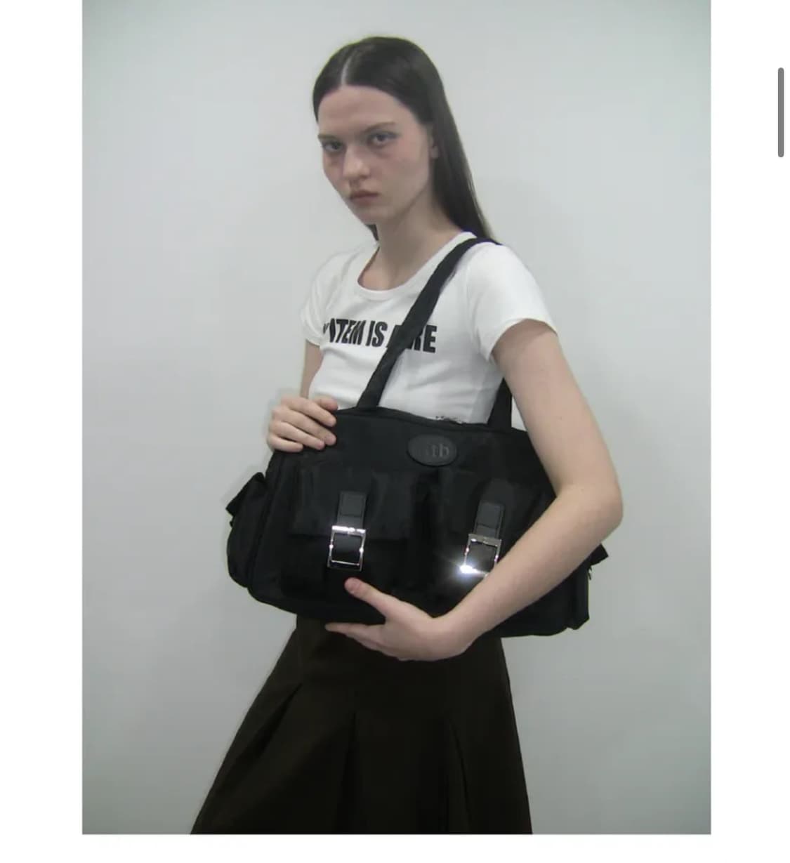 필인더블랭크 PK Shoulder Bag (nylon)(black) 상품이미지2