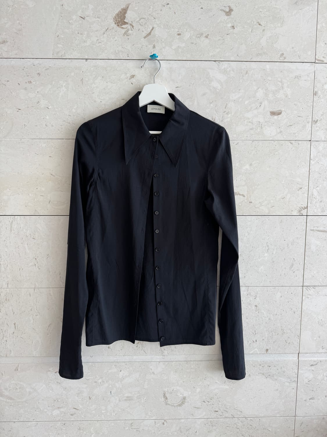 르메르 Lemaire 실크 블랜드 크레이프 셔츠  컬러 BK 사이즈 S 상품이미지1