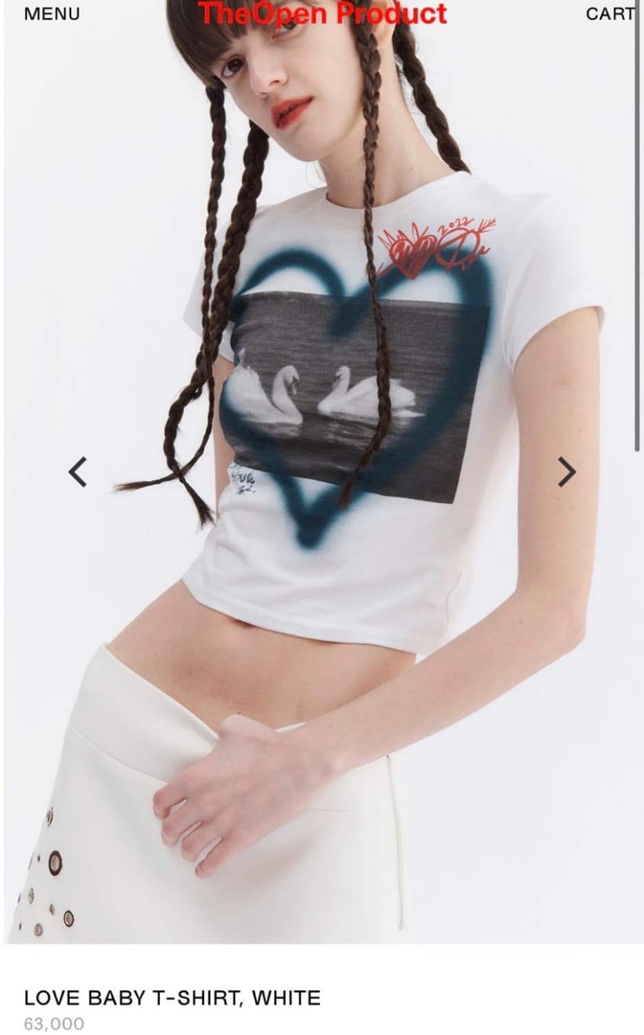 Open YY - LOVE BABY T-shirt WHITE 상품이미지1
