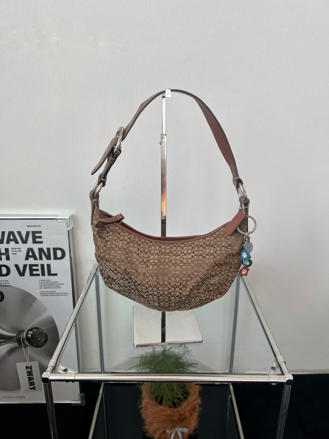 코치 자카드 숄더백 Y2K 상품이미지1