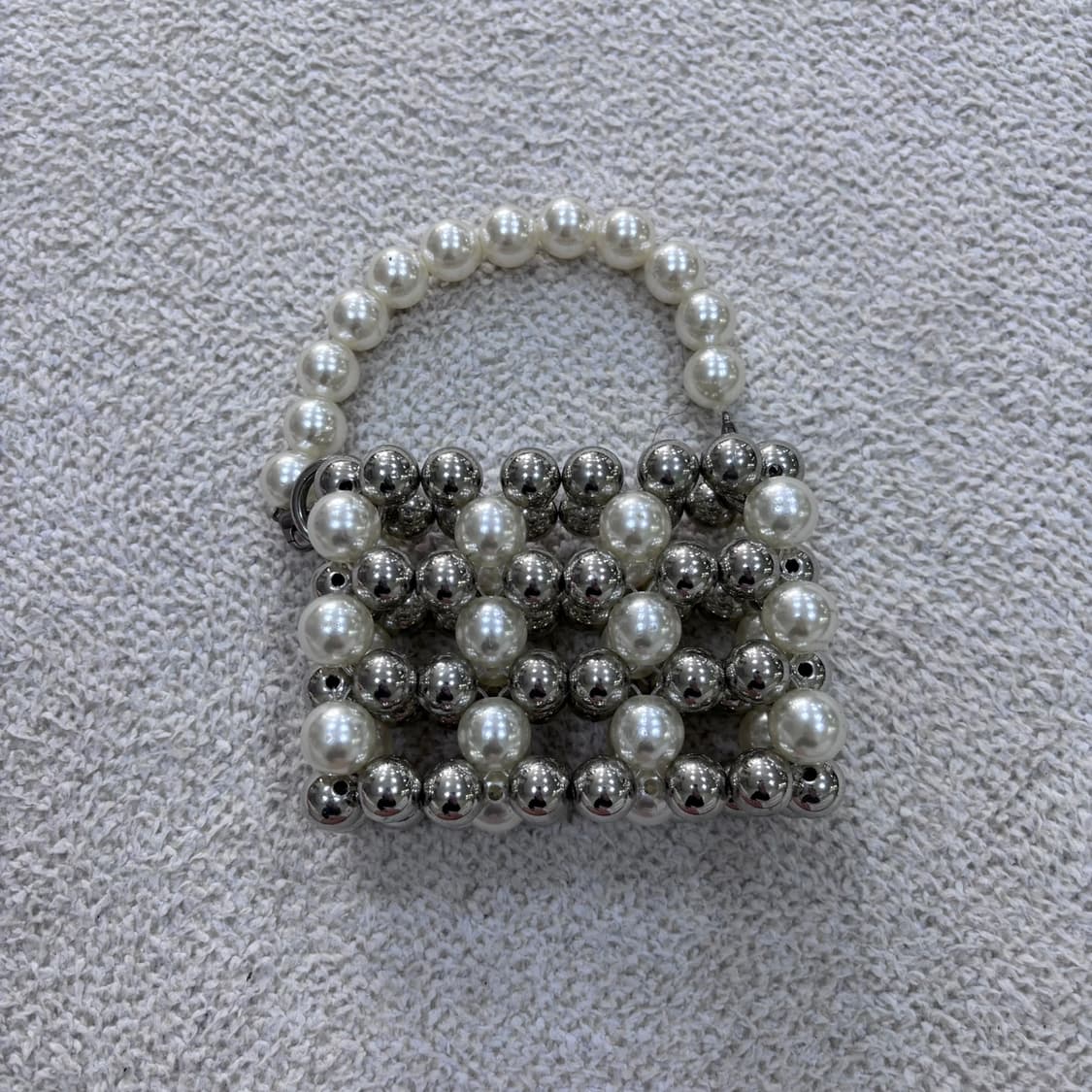 F 빈티지 진주 금속 구슬 미니백 0415E 상품이미지2