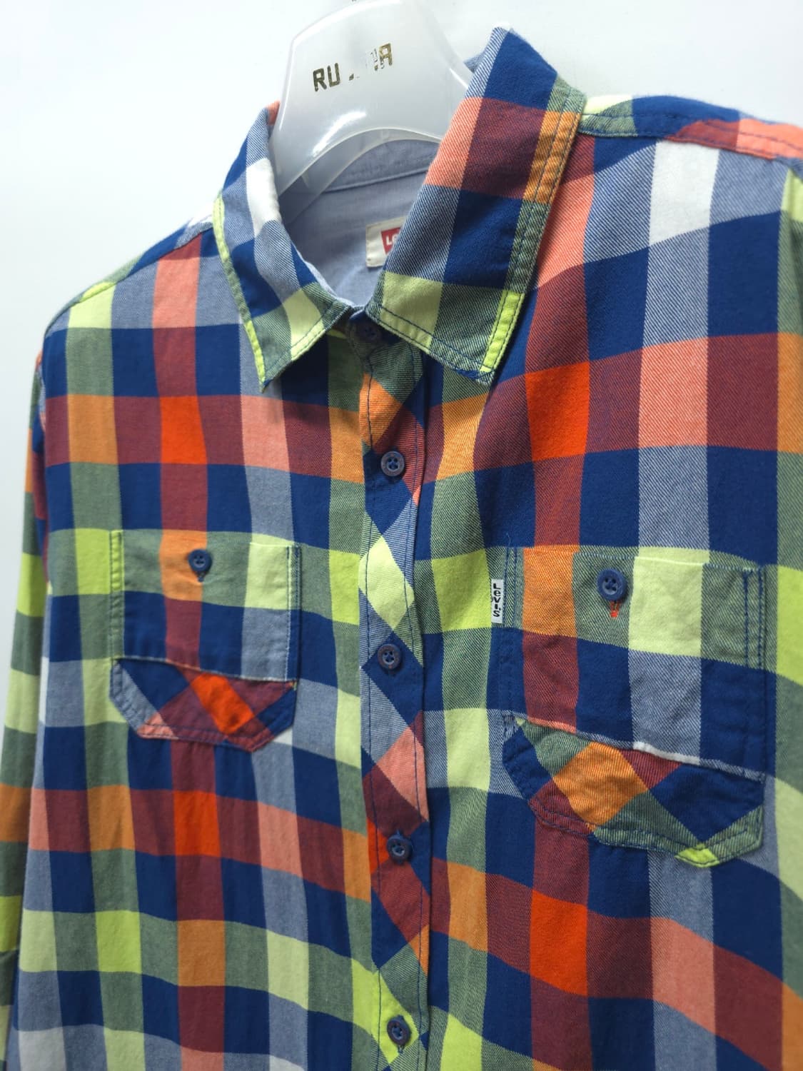 리바이스 화이트탭 멀티 컬러 체크 긴팔 셔츠 (66~66반) 상품이미지4