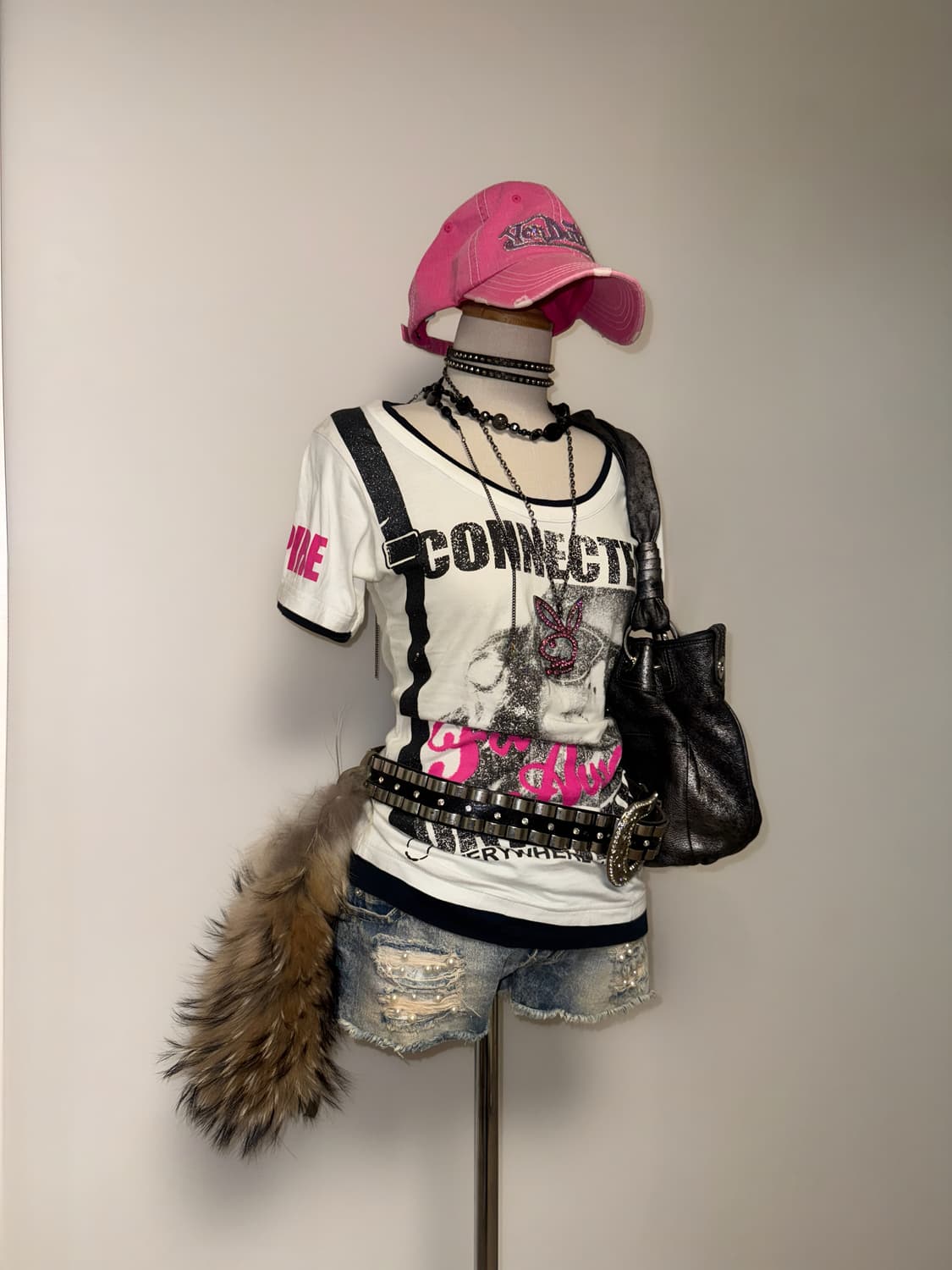 Dig deep 갸루 걸스 프린팅 탑 상품이미지7