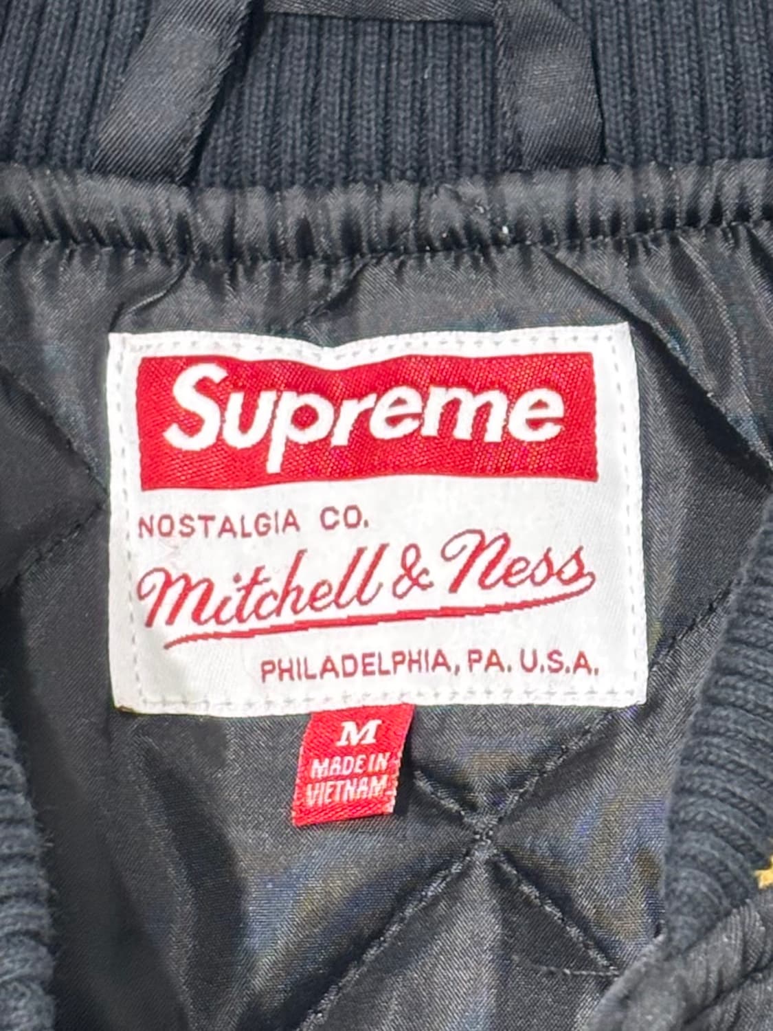 슈프림 미첼앤네스 카모로고 바시티 자켓 상품이미지7