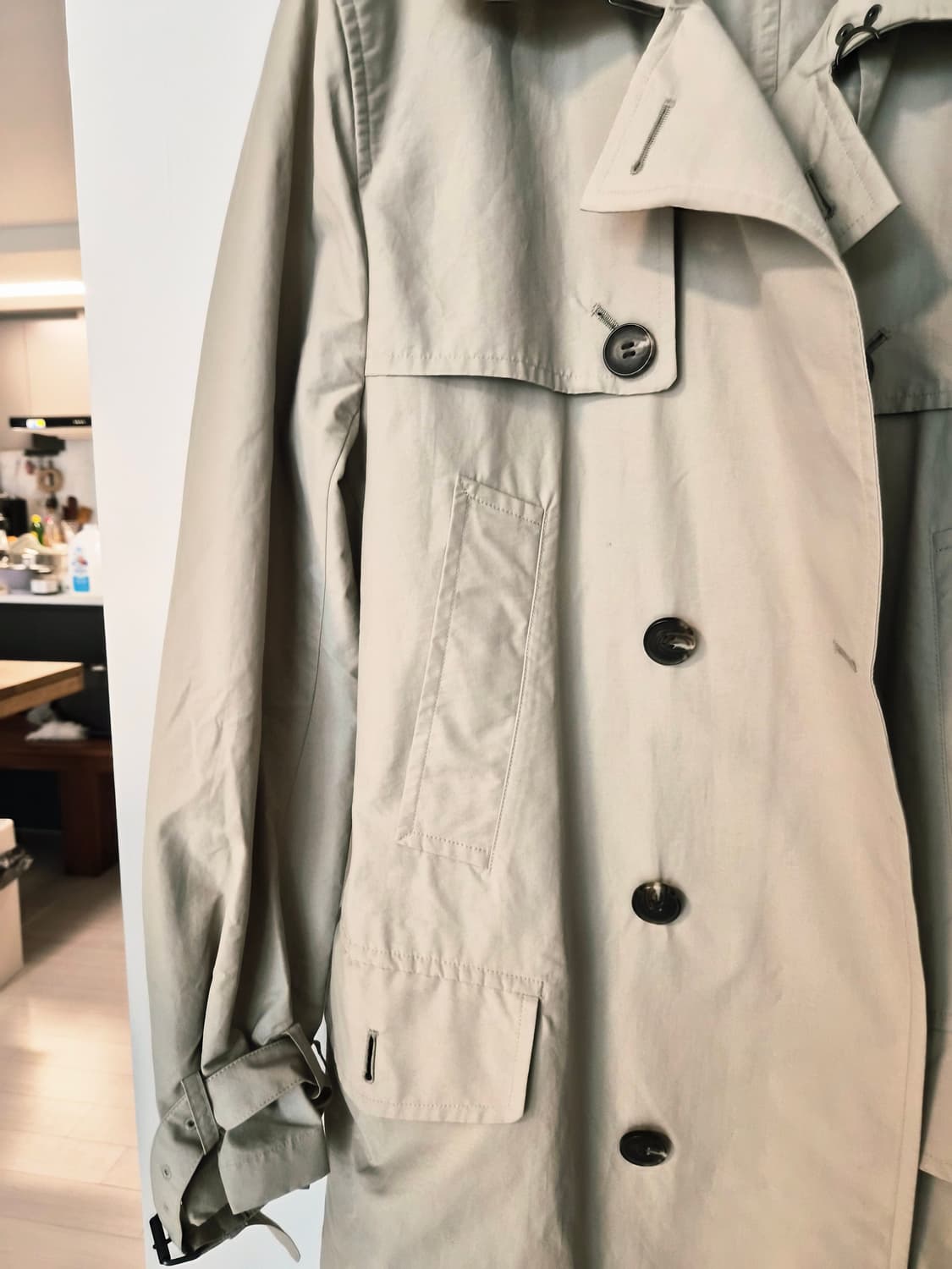 정품 DKNY 더블 버튼 트렌치코트 (베이지/상태최상) 상품이미지2