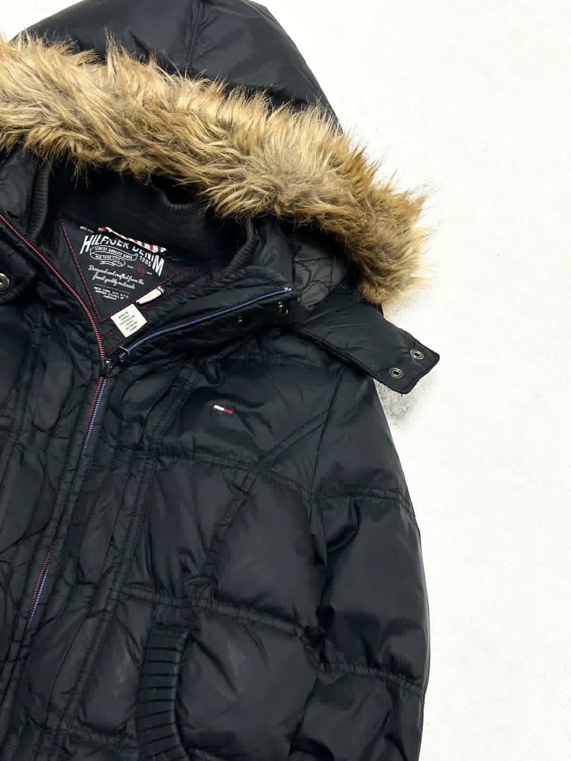 타미힐피거 미니로고 블랙 덕다운 울프죠 패딩 상품이미지6
