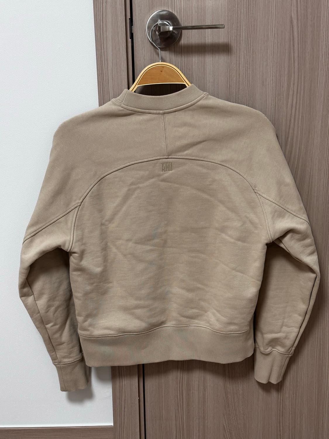 아미 톤온톤 하트 로고 스웨트셔츠 베이지 xs 상품이미지4