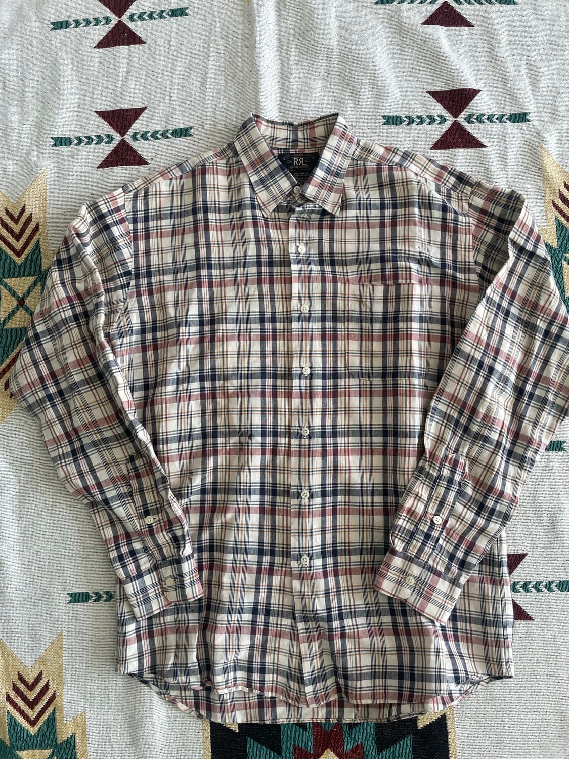 RRL 린넨코튼 체크셔츠(M) 상품이미지1