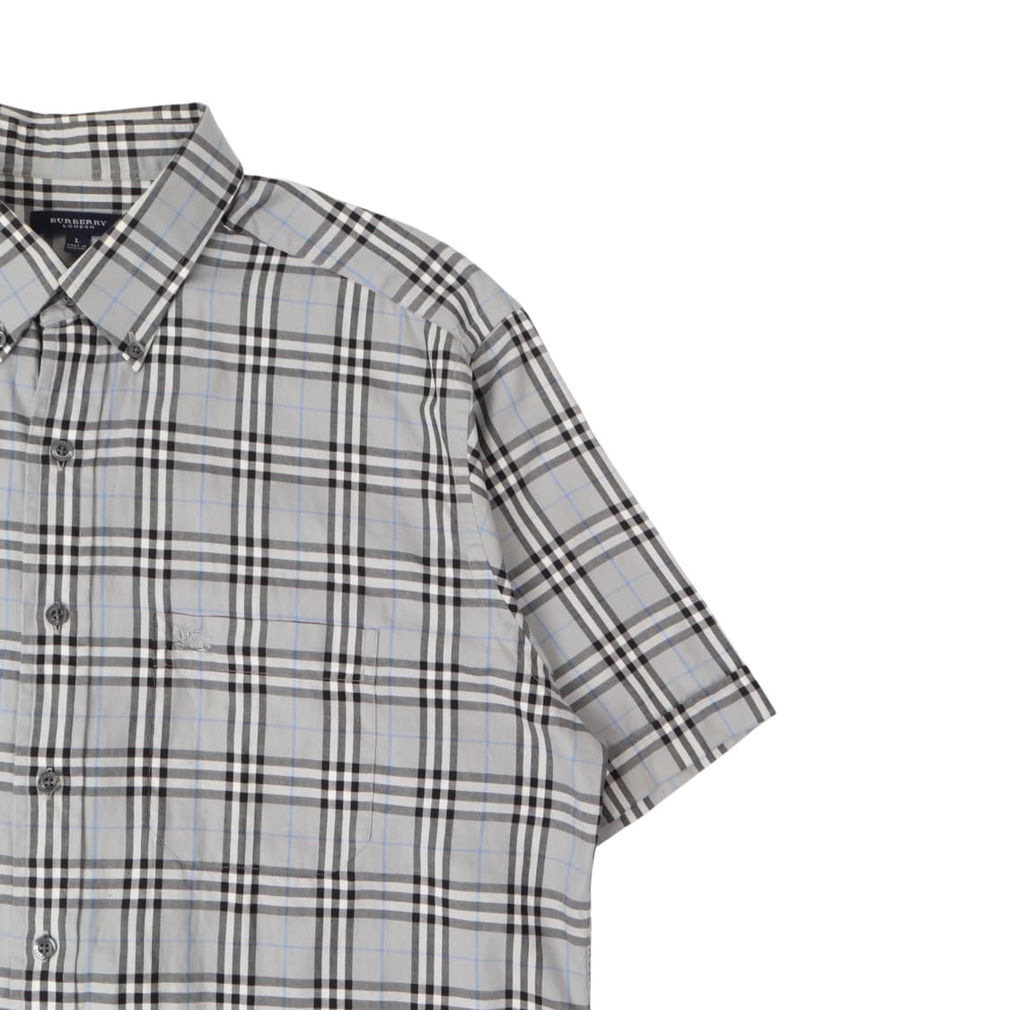 버버리 그레이 노바체크 하프 셔츠 상품이미지3