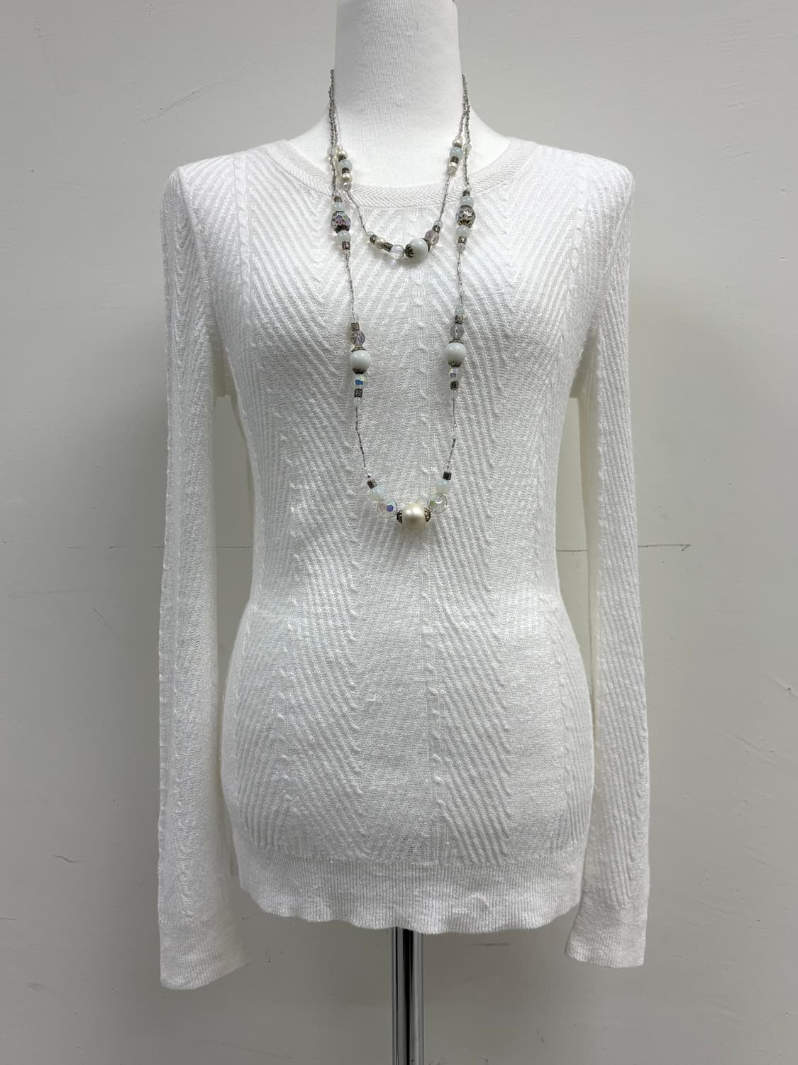 빈티지 화이트 오리엔탈 레이어드 목걸이 상품이미지6