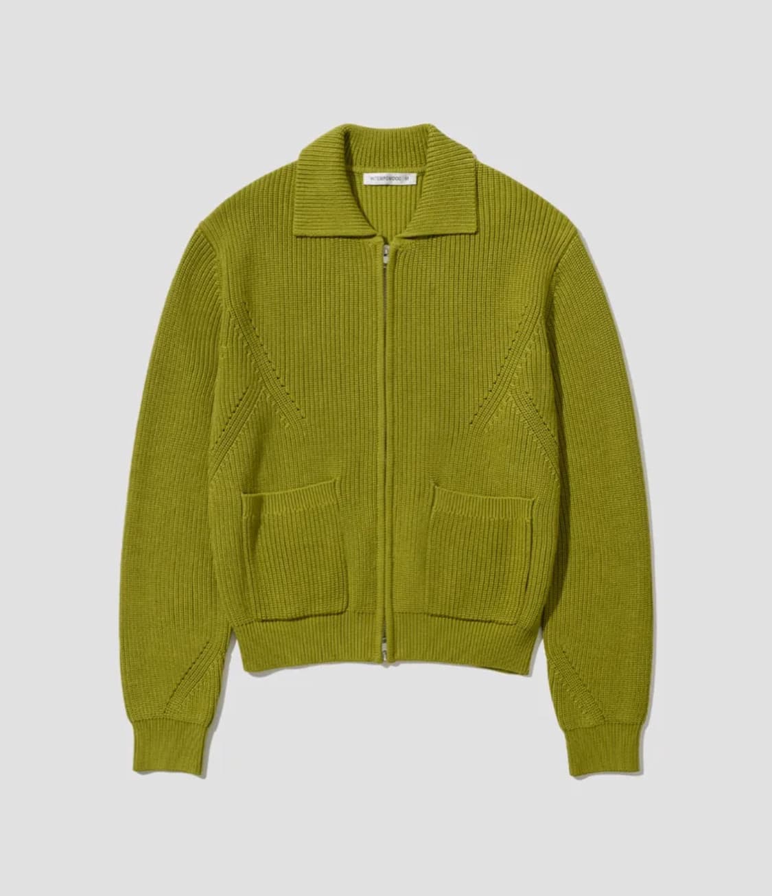 [XL] 인템포무드 모노톤 풀 집업 니트 올리브 상품이미지1