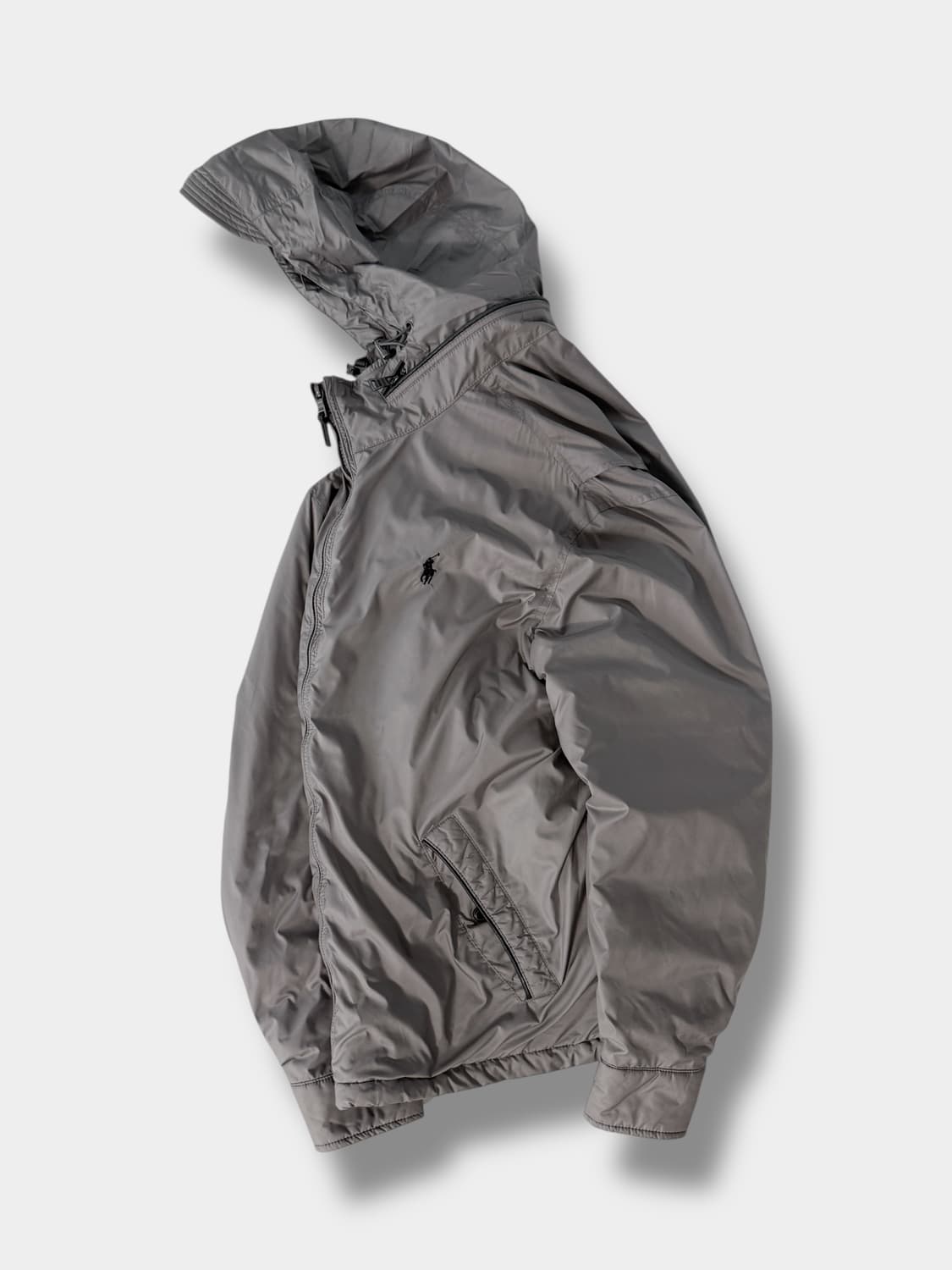 폴로 랄프로렌 00‘s 그레이 폴리쉘 블루종 봄버 점퍼 상품이미지2