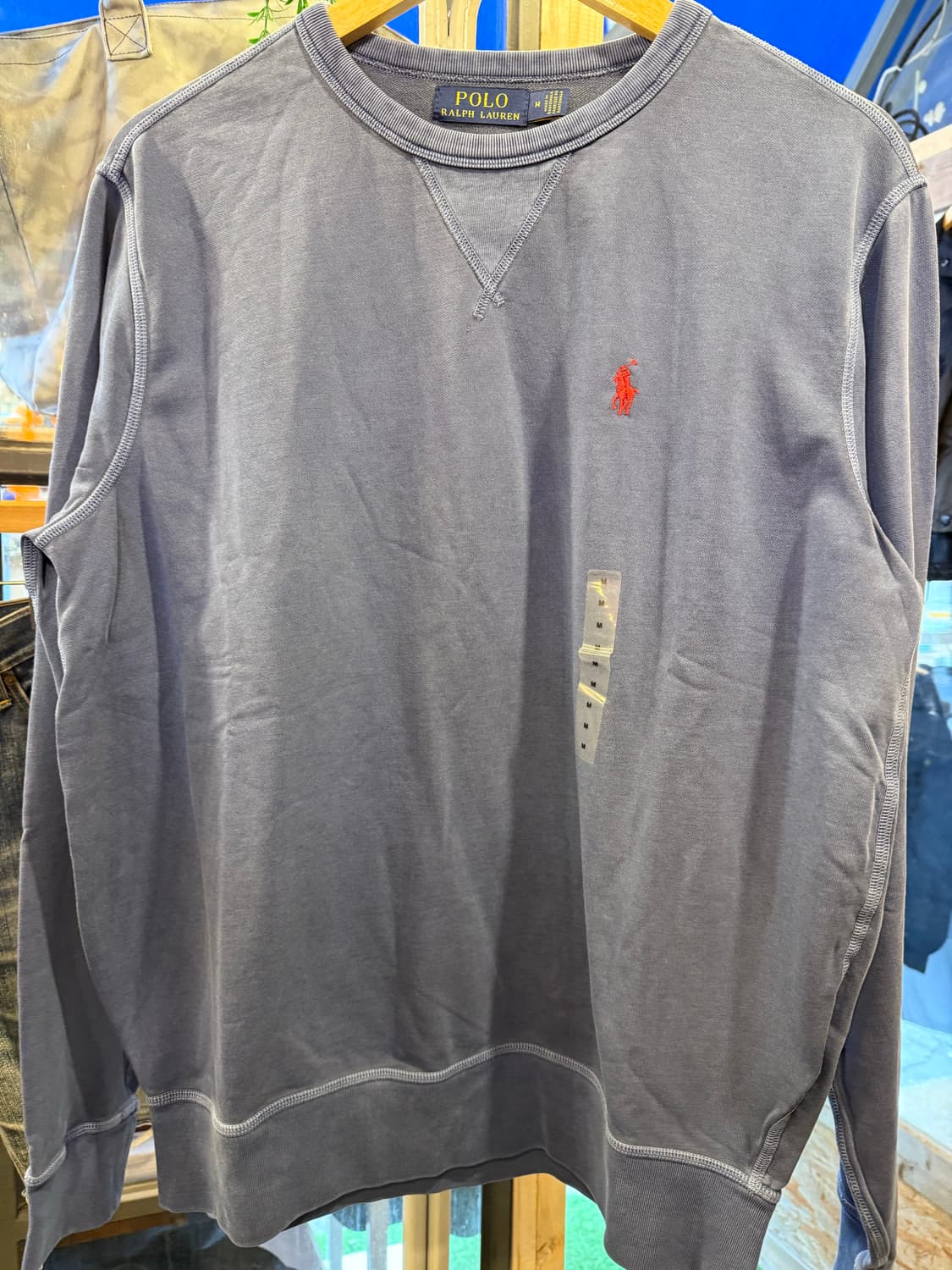 폴로 랄프로렌 레드포니 쿨그레이 피그먼트 맨투맨 상품이미지1