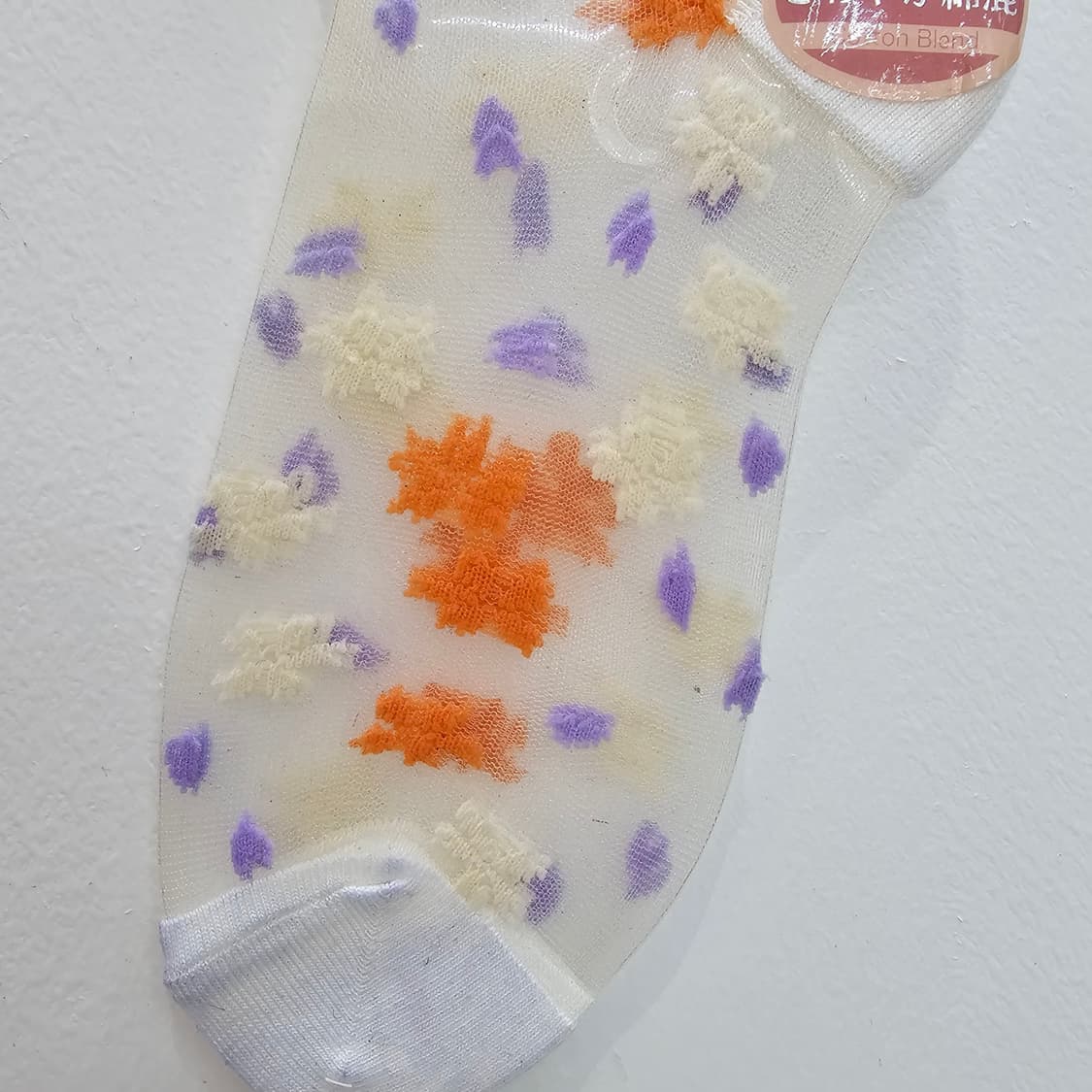 컬러 플라워 시스루 삭스  상품이미지3