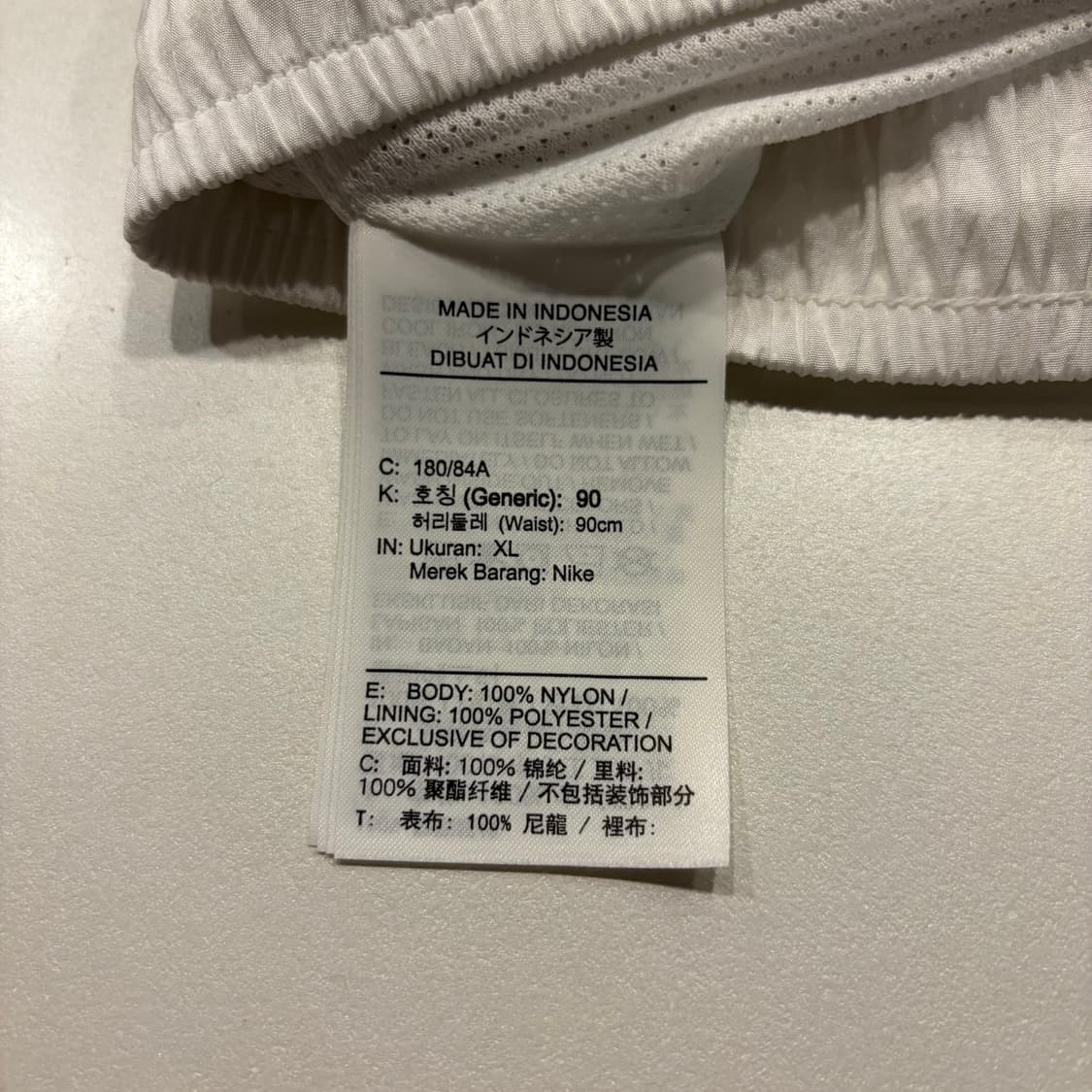 [XL] 나이키 더블 스우시 우븐 반바지 화이트 블랙 C456 상품이미지4