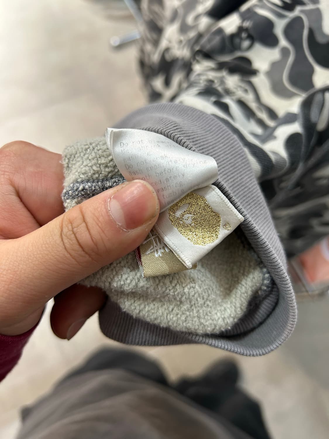 베이프 스투시 콜라보 키즈 후드집업 상품이미지8