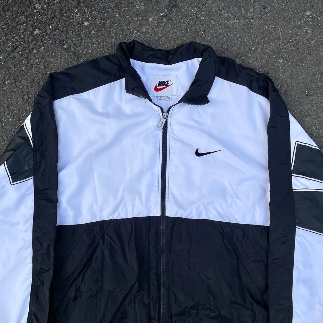 90s 나이키 빅로고 스펠아웃 미드 스우시 트랙자켓 올드스쿨 바람막이 L 상품이미지6