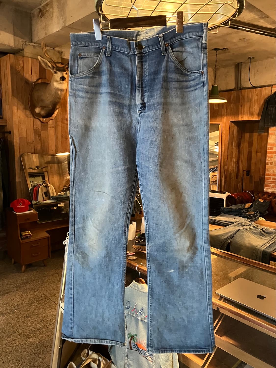 80s USA 빈티지 LEE 리 라이더스 부츠컷 데님 팬츠 상품이미지2