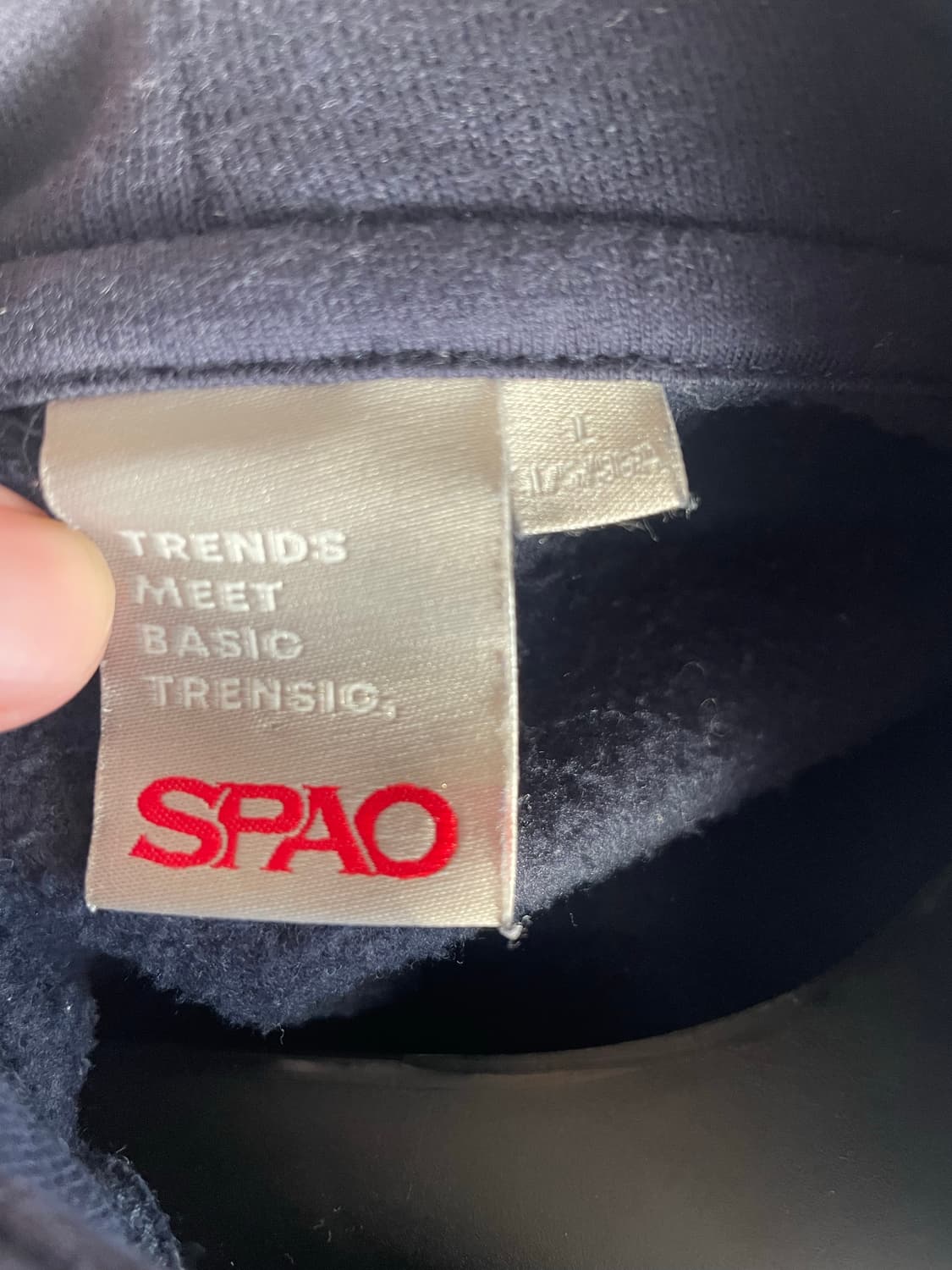 (진짜 새 제품급)스파오 우디 후드티 네이비 L 상품이미지2