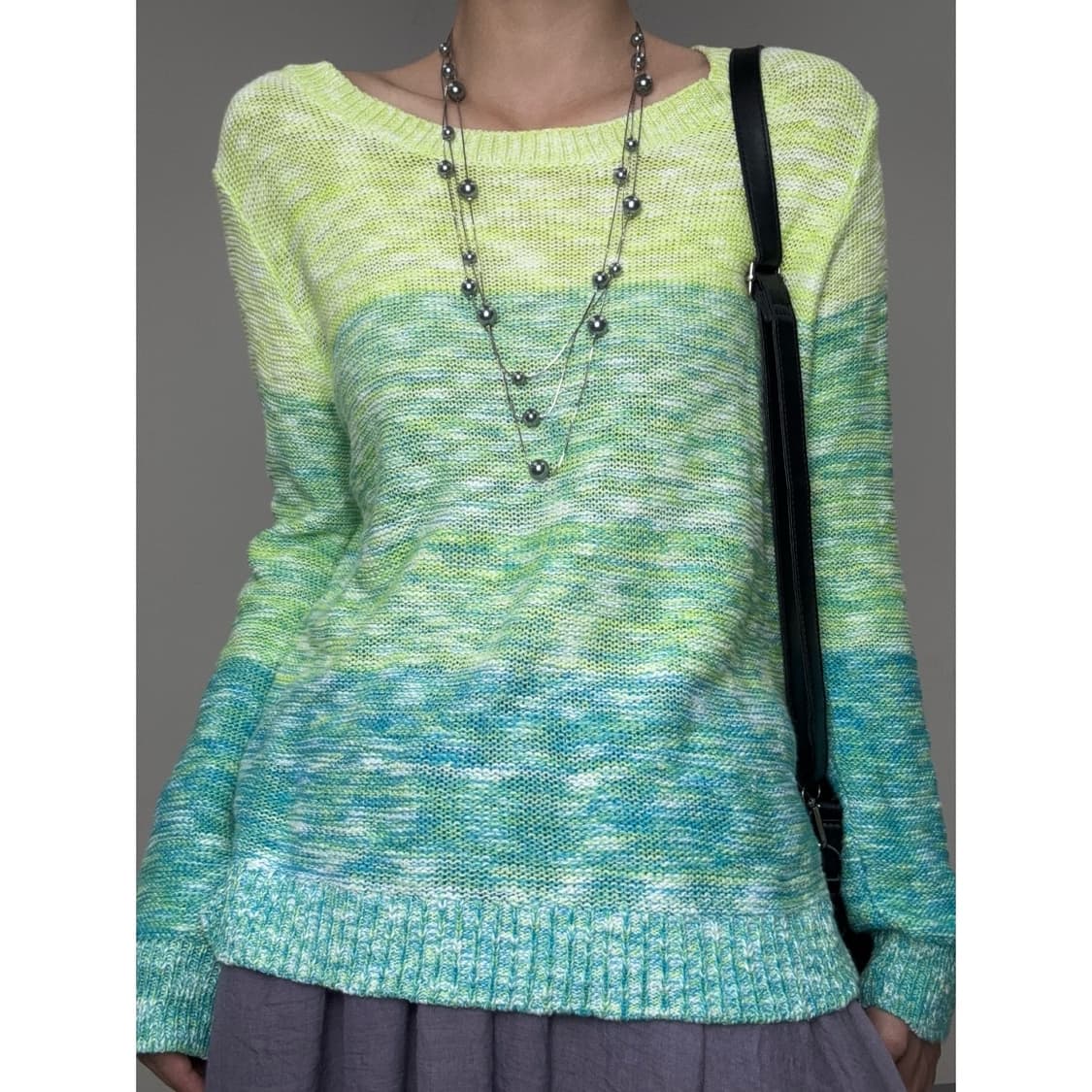 빈티지 네온 그린 니트 상품이미지1