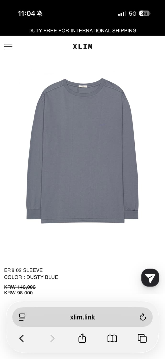 XLIM EP.8 02 SLEEVE (M) 상품이미지7