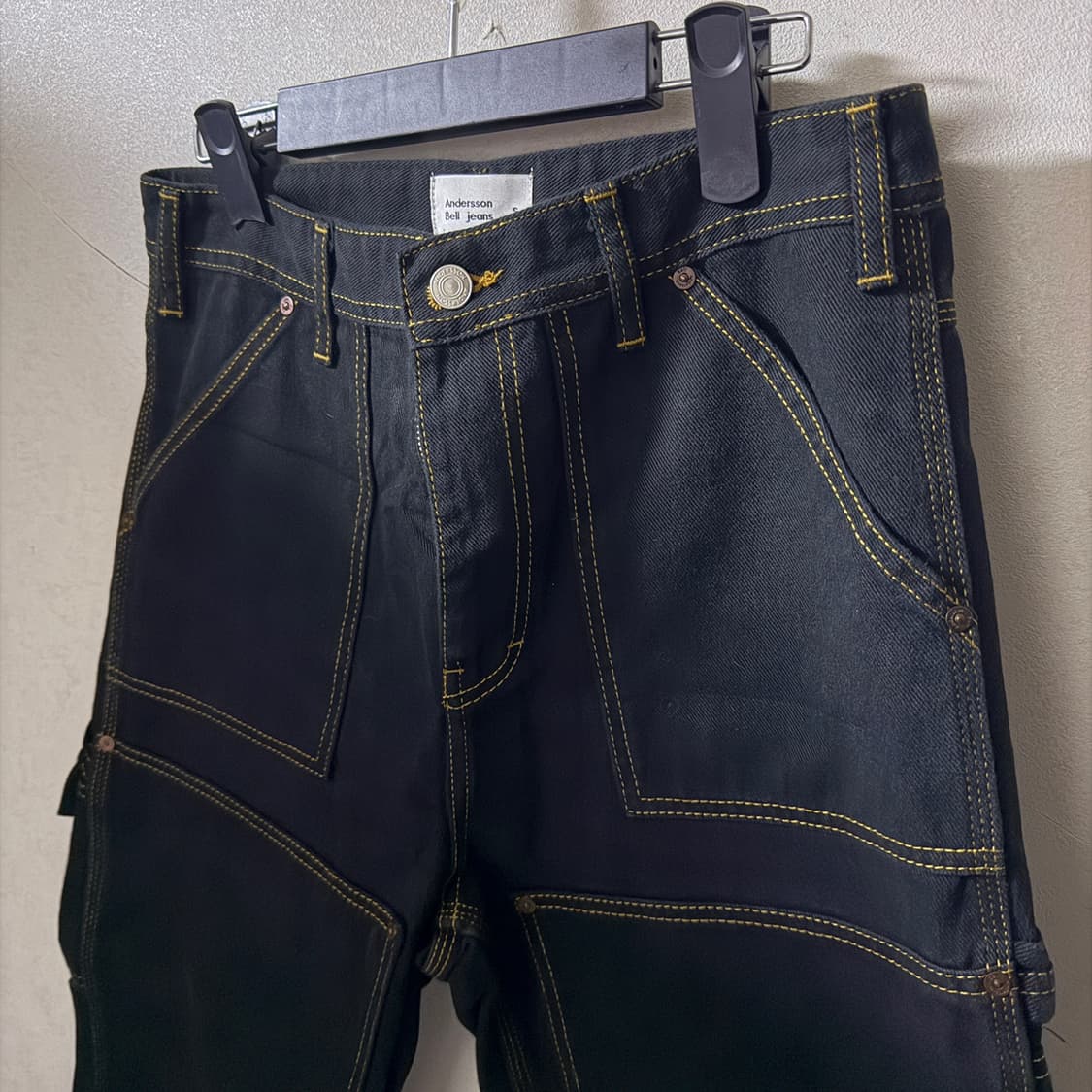 앤더슨벨 디테일 스티치 블랙 데님팬츠 S (여성 66정도) 상품이미지2