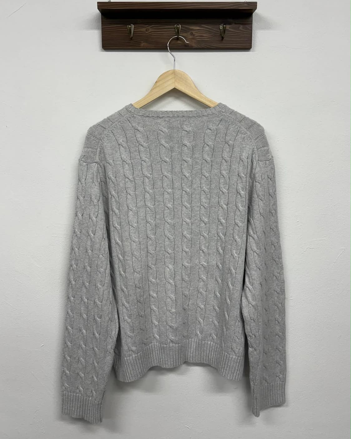 [XXL] 폴로 랄프로렌 연그레이 코튼 케이블 니트 스웨터 상품이미지2