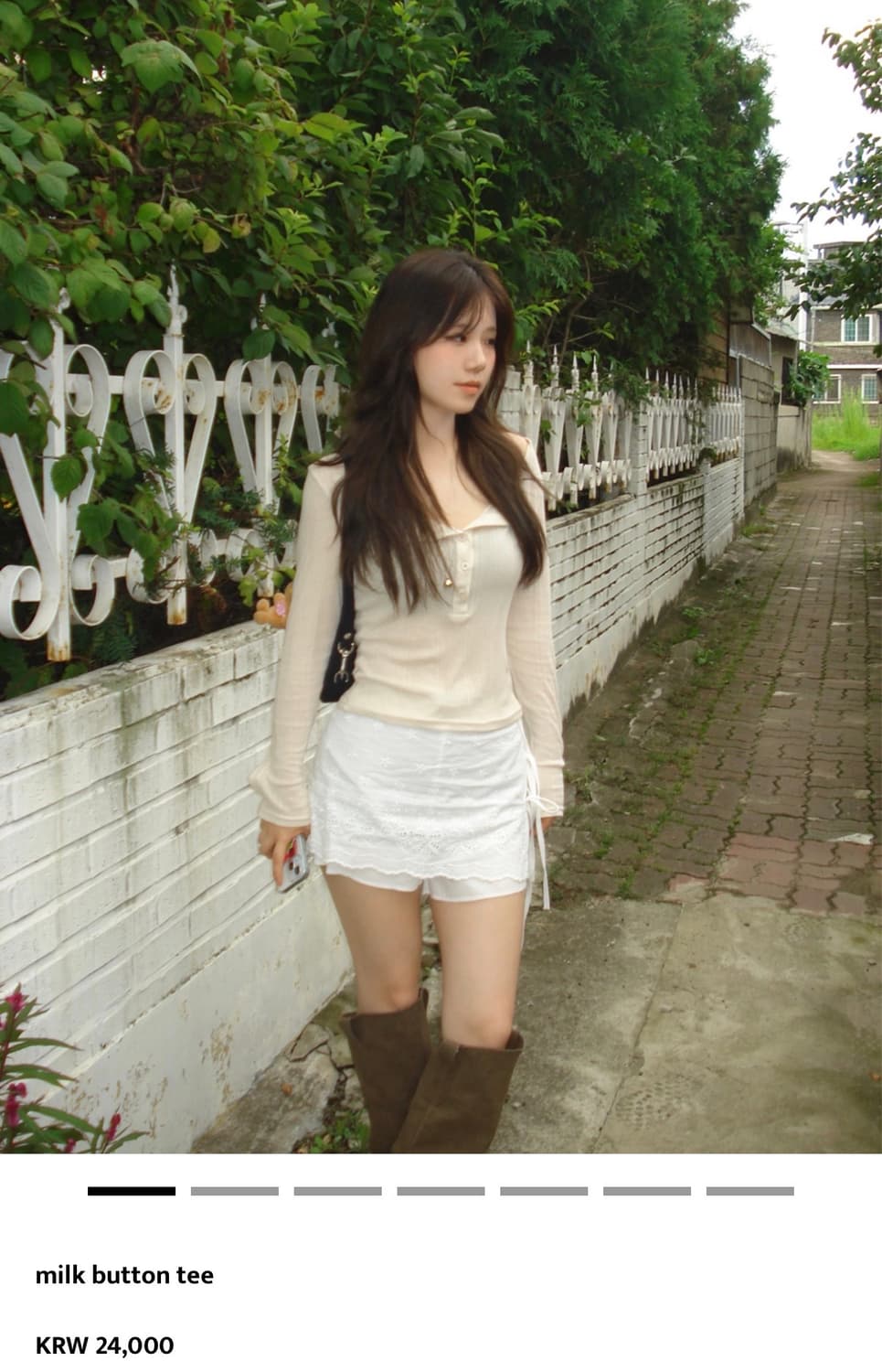 아워캐비넷 milk buttone tee 상품이미지1