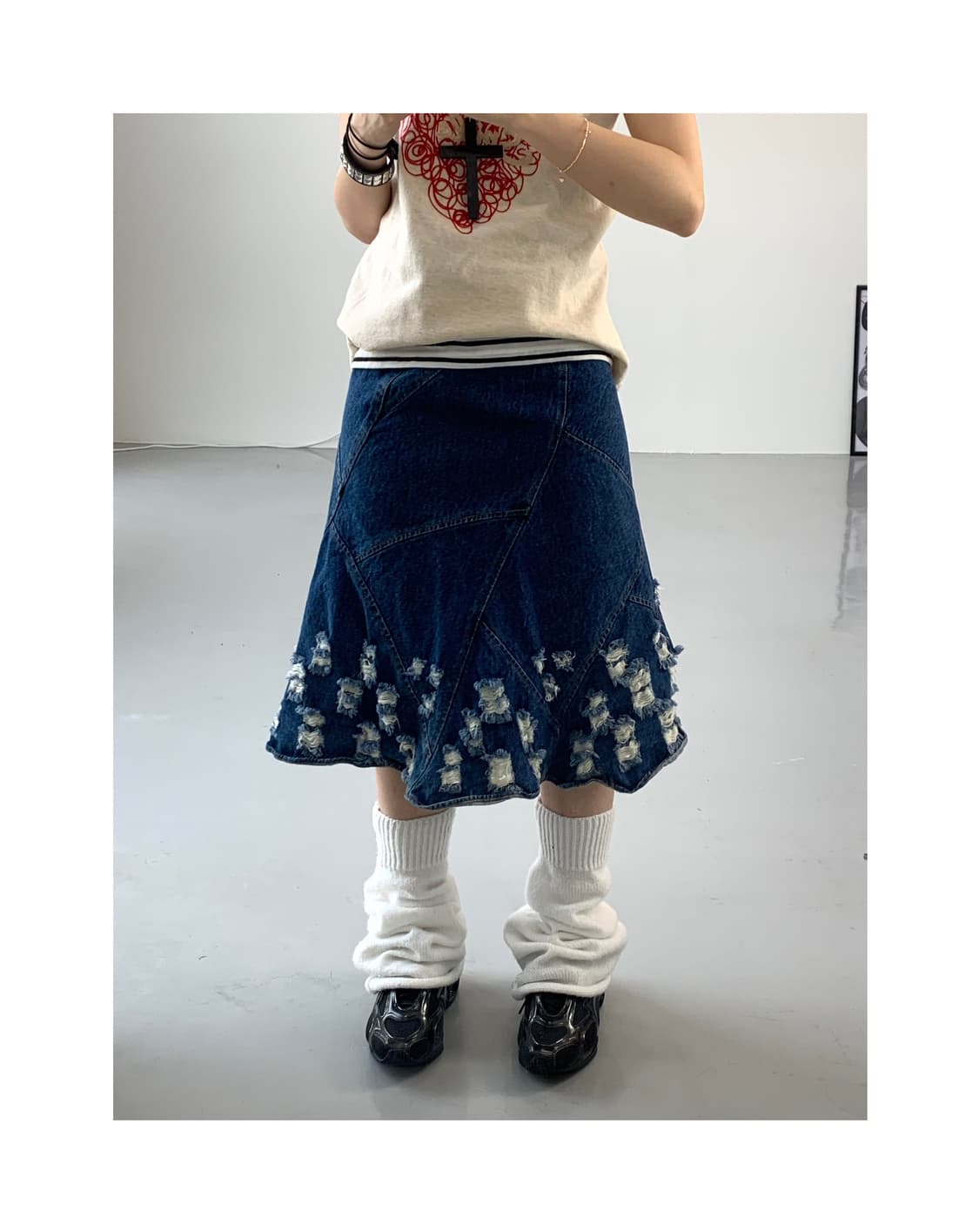 Jpn Denim Midi Skirts 상품이미지1