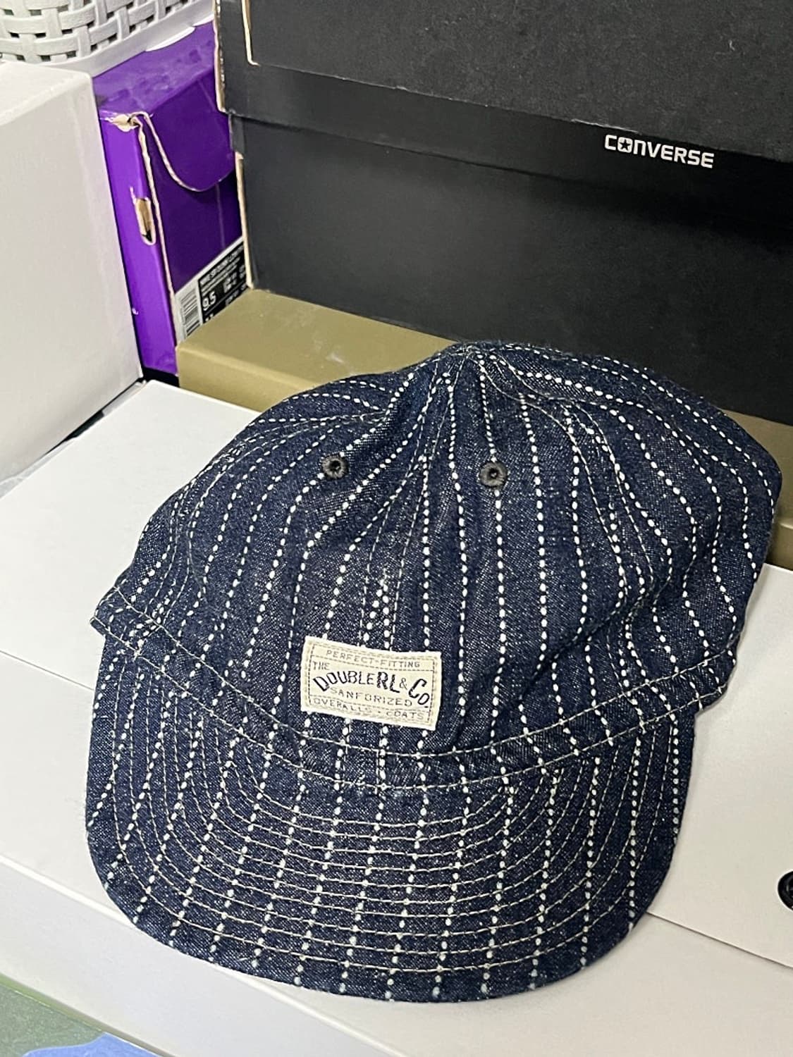 RRL 인디고 도트 스트라이프 데님 서비스캡 L 상품이미지3