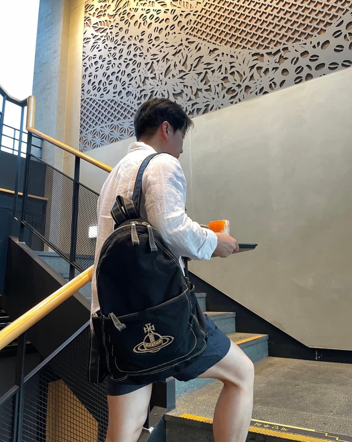 비비안웨스트우드 ORB금장 빅로고 코튼 백팩-블랙 상품이미지10