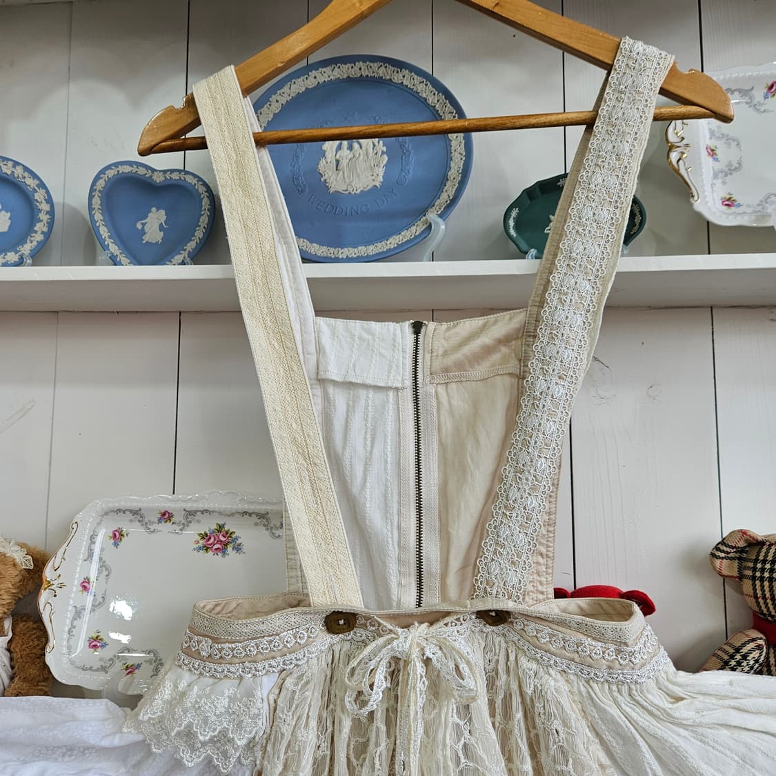 풀문 페이즐리 레이스 레이어드 점퍼스커트 상품이미지6