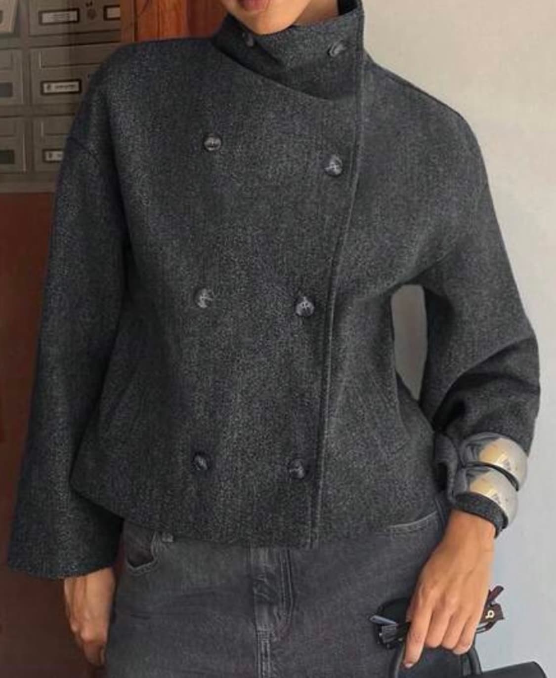 터틀넥 오버코트 / 다크그레이  상품이미지1