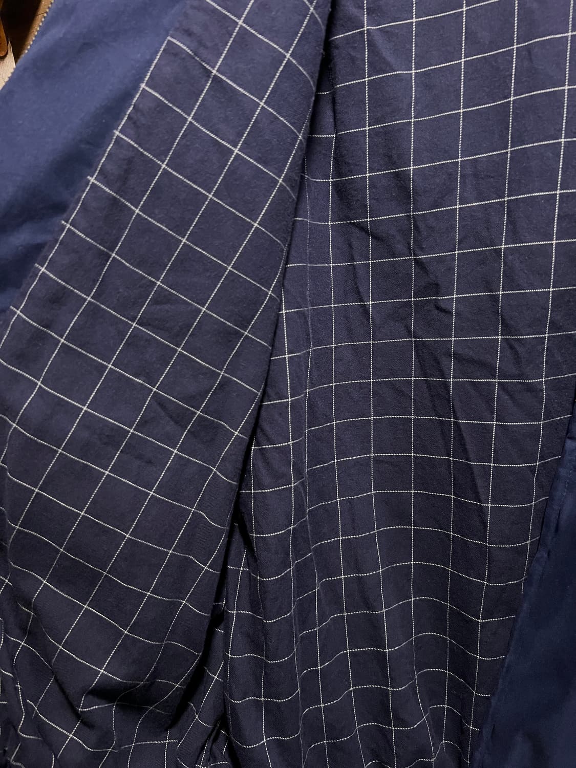 [L]폴로 랄프로렌 체크 라이닝 네이비 드리즐러 자켓 상품이미지5