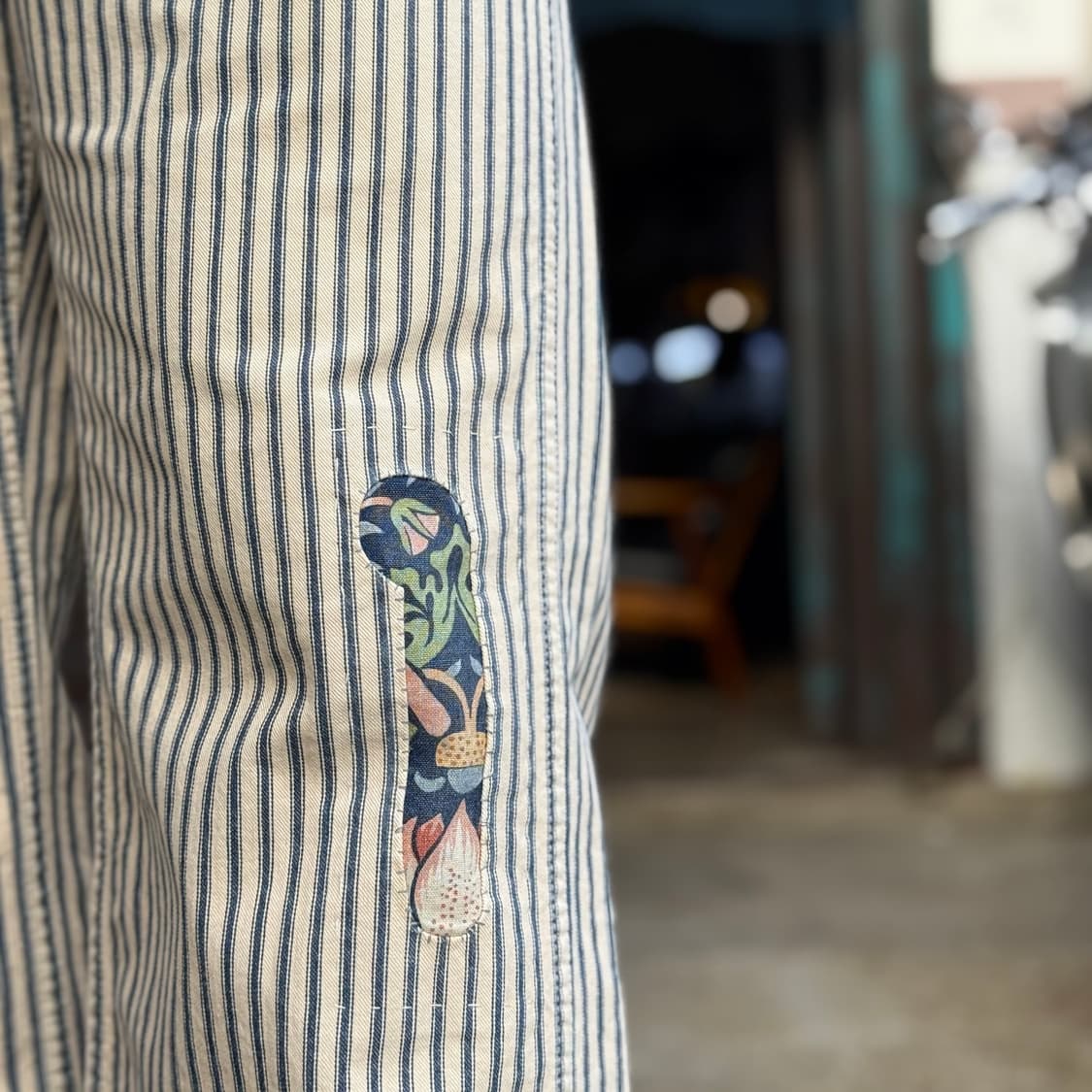 La Rosa de la Fabrica 틱킹 스트라이프 사시코 팬트 02 상품이미지10