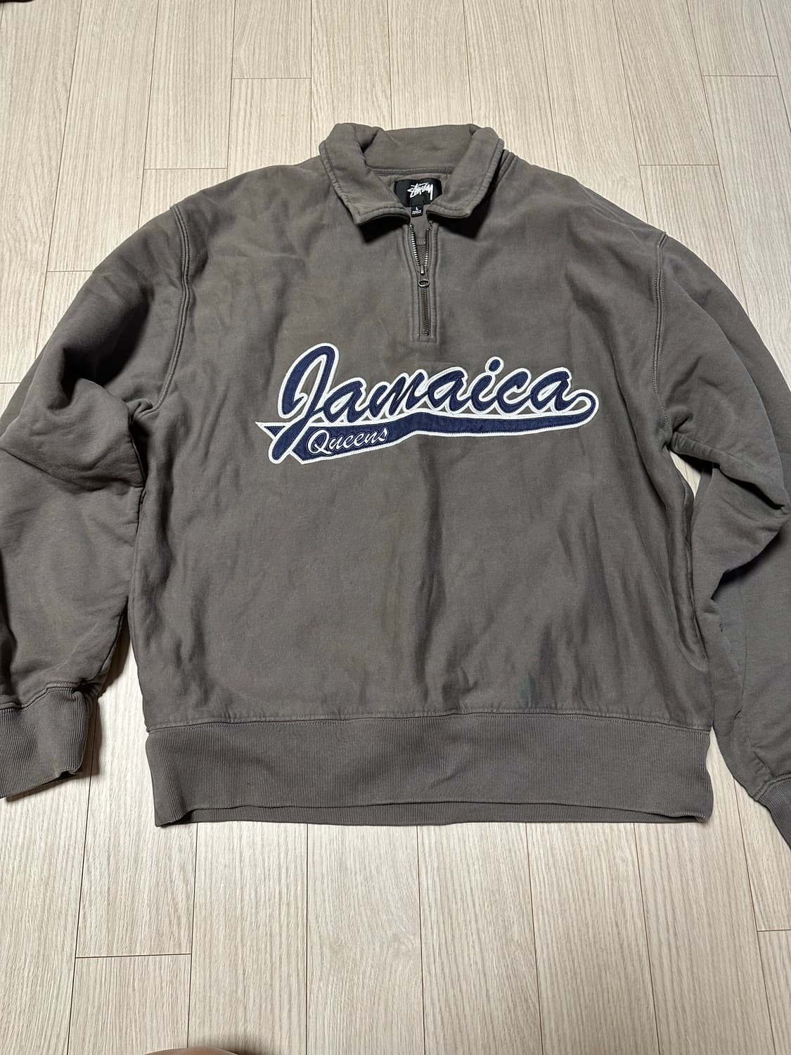 (L) 스투시 x 데님 티어스 하프 집 플리스 상품이미지1