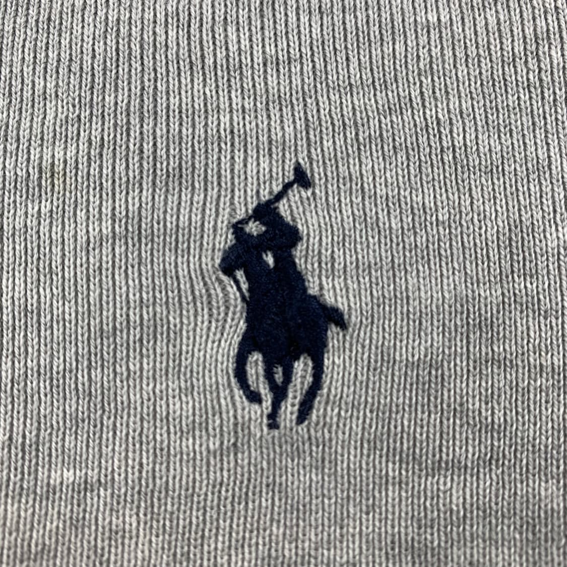 폴로 랄프로렌 포니로고 코듀로이 배색 피마코튼 가디건 그레이  상품이미지3