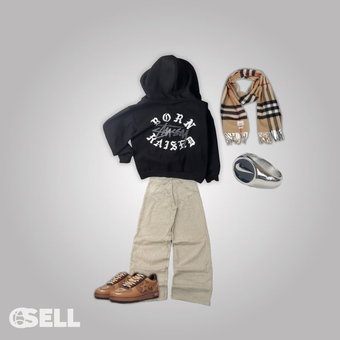 스투시 본앤레이즈드 후드집업 상품이미지2