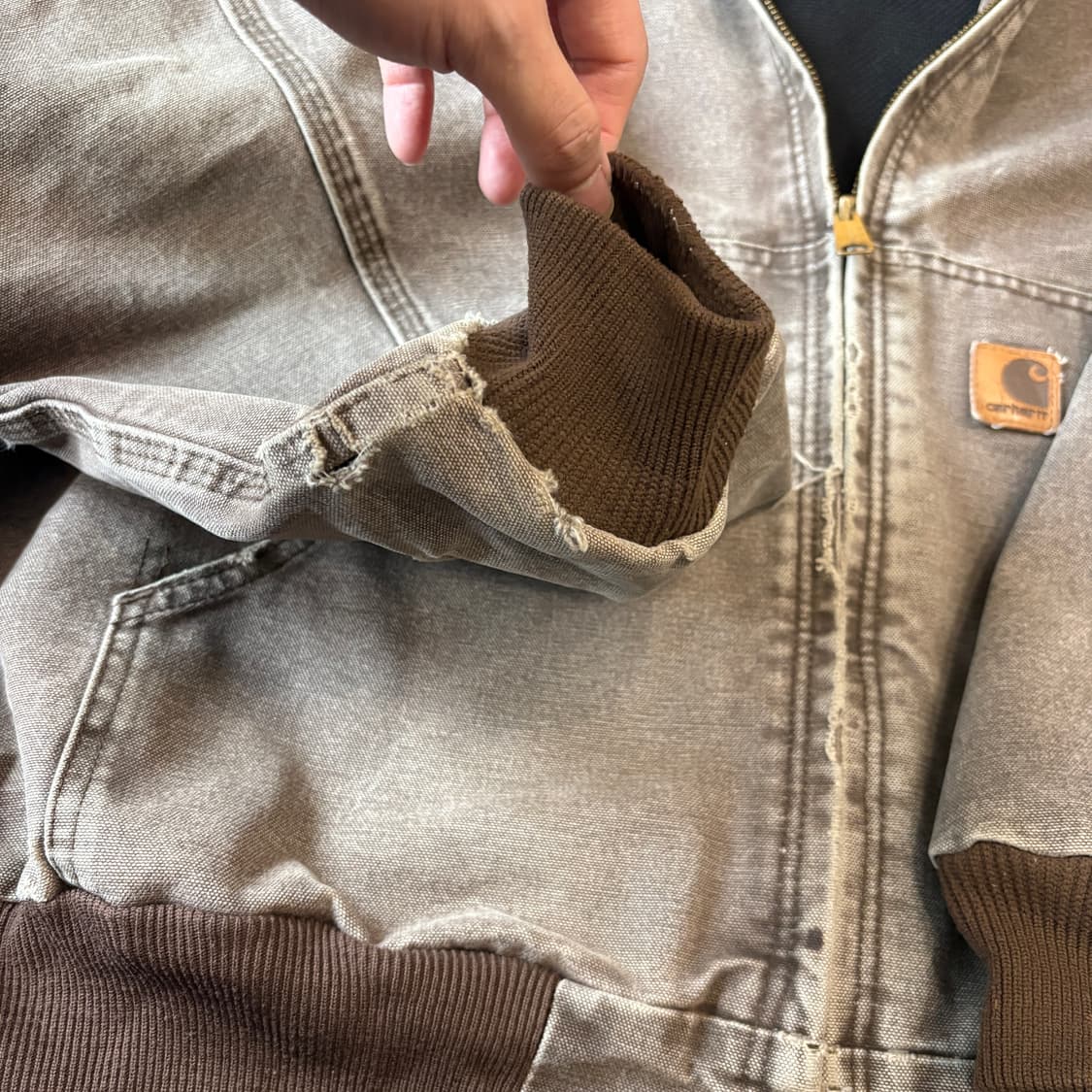 칼하트 정품 j28 브라운 액티브 자켓  상품이미지8