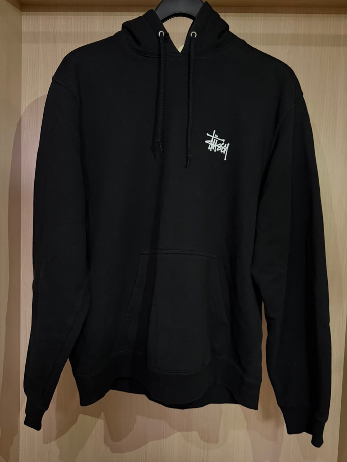 stussy basic hoodie black 상품이미지1
