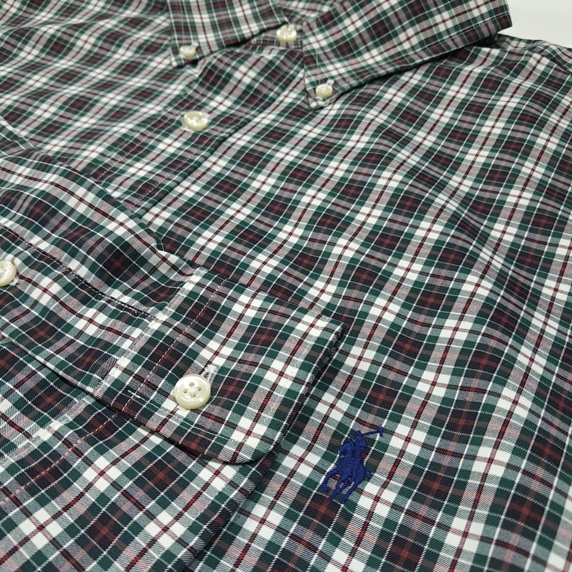 CL675 XLT 폴로 모던 블랙워치 타탄체크 QR 셔츠 남방 상품이미지6