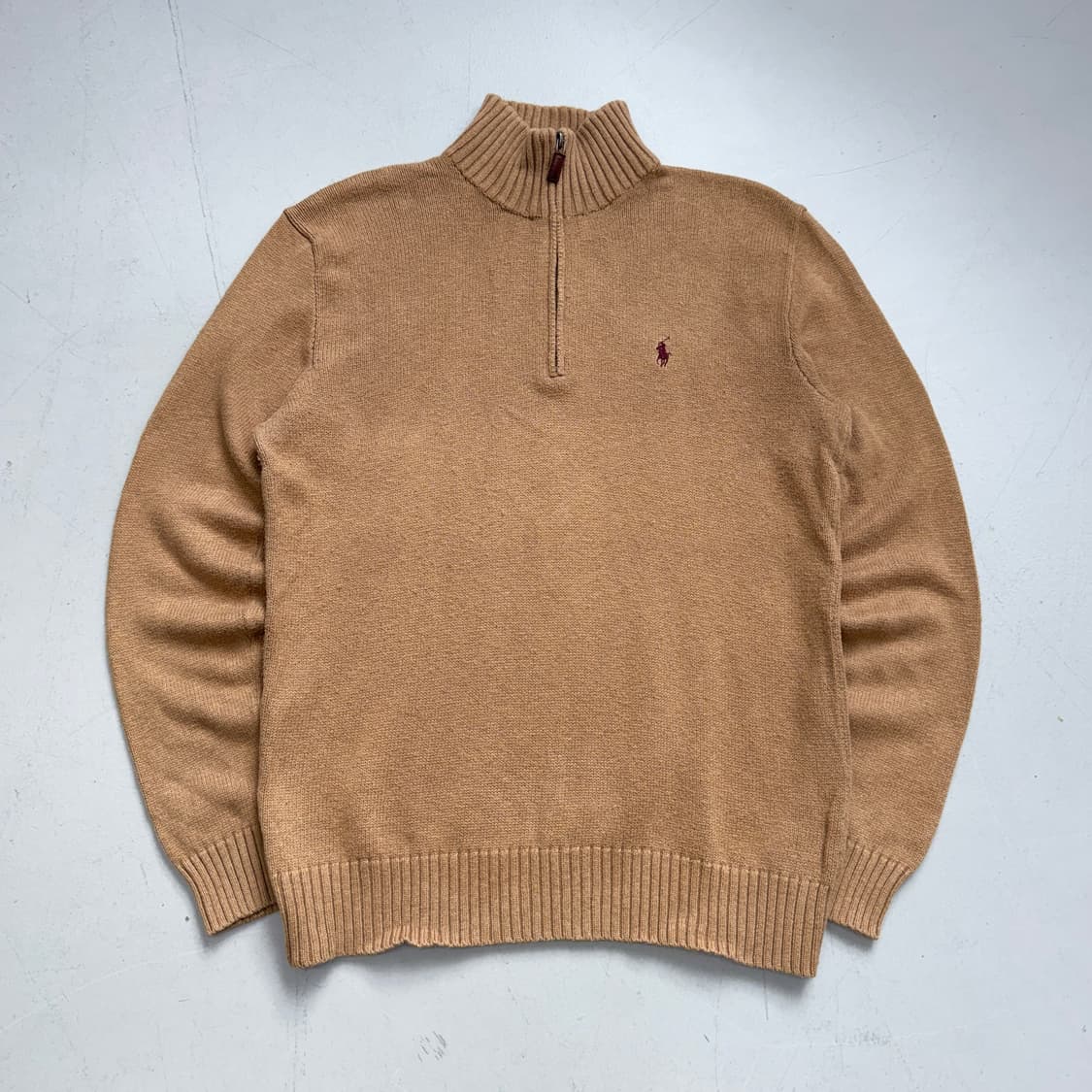 폴로 포니 브라운 아노락 반집업 니트 상품이미지2